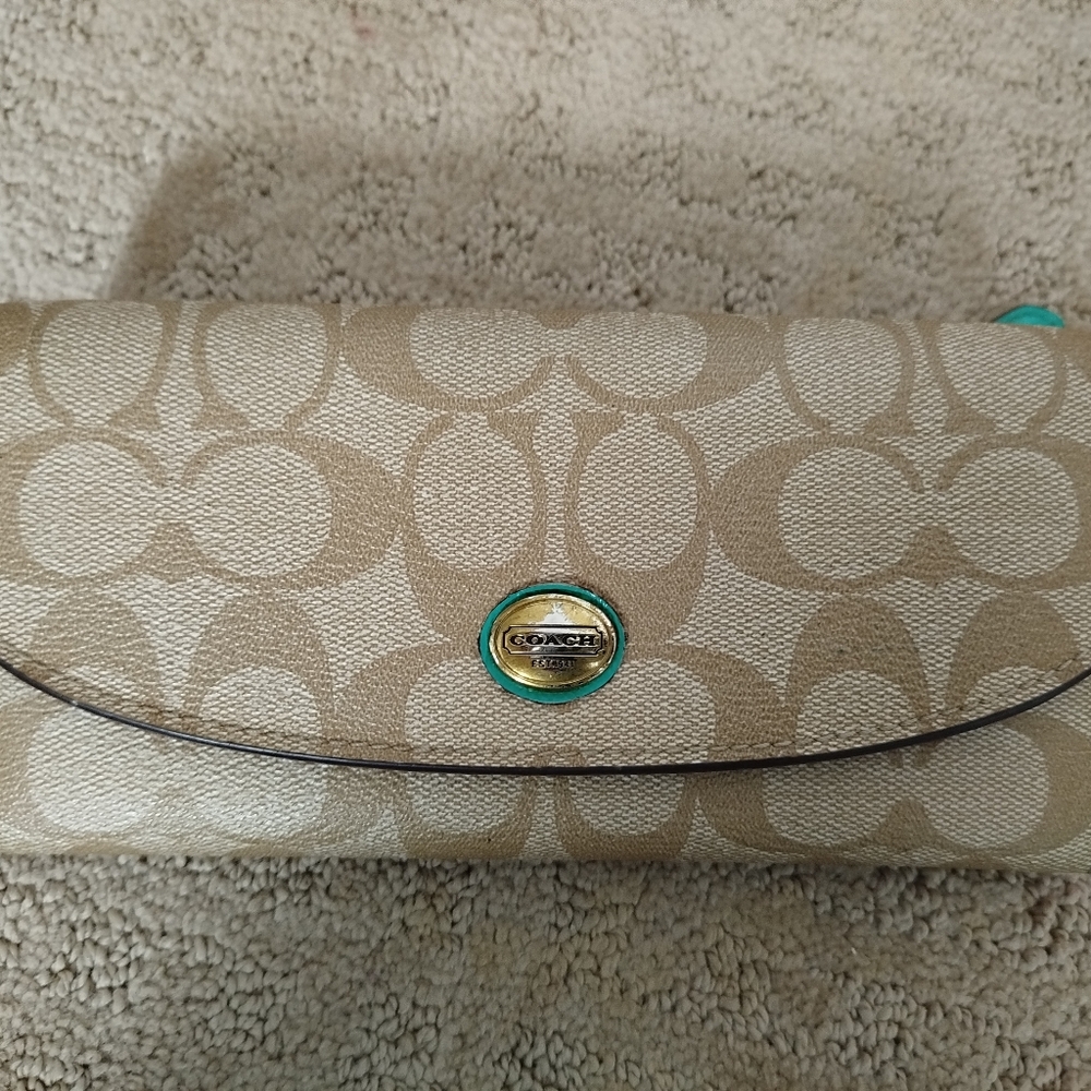 Coach Tan Signature Large Wallet